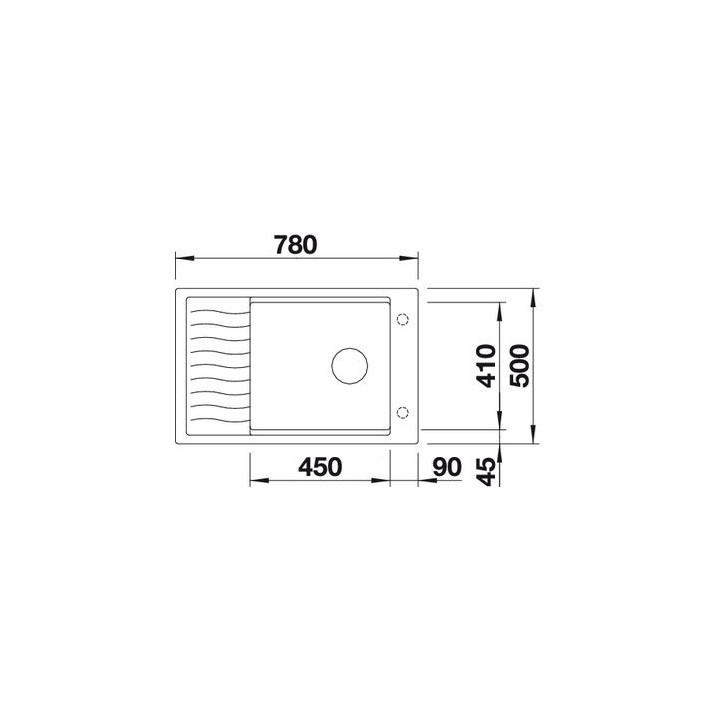 Zlewozmywak Blanco Elon XL 6 S Silgranit PuraDur 78x50 cm odwracalny, antracyt, bez korka automatycznego