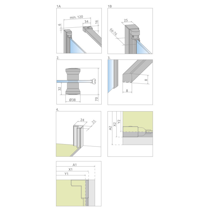 Kabina półokrągła Radaway Eos PDD I, część prawa, 100cm, szkło przejrzyste, profil chrom