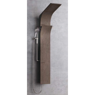 Panel prysznicowy Novellini Vanity S, 2 wyjścia wody, wykończenie wenge