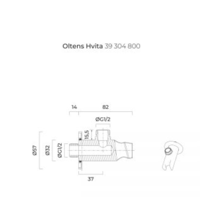 Przyłącze kątowe Oltens Hvita, chrom