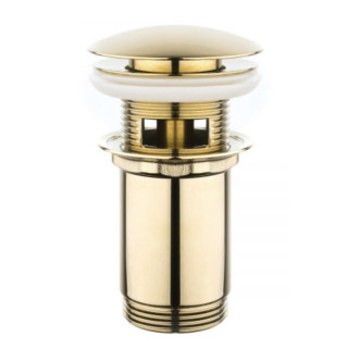 Korek klik-klak Oltens Halsa, do umywalki, G 1 1/4, przelew, czarny mat