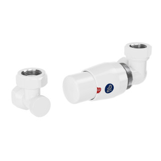 Zestaw termostatyczny Instal Projekt Z14 osiowy, lewy (do instalacji pex) - biały