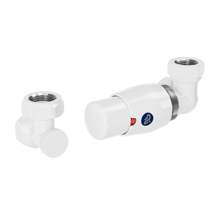 Zestaw termostatyczny Instal Projekt Z14 osiowy, lewy (do instalacji pex) - biały