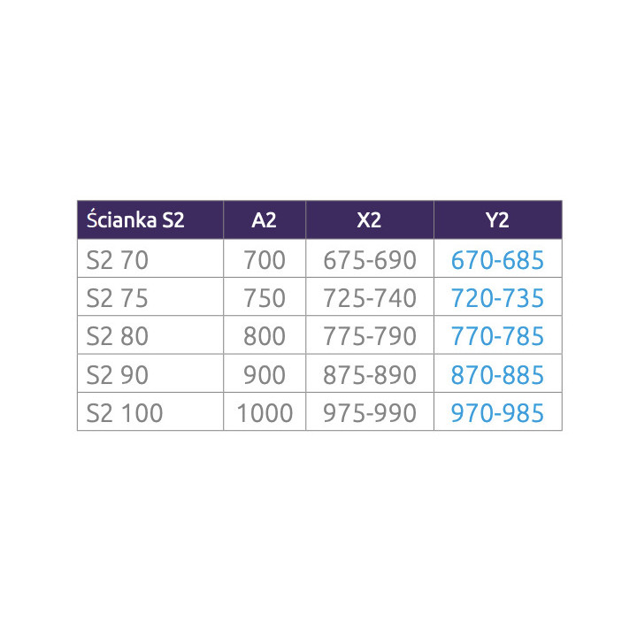 Ścianka boczna S1 70 Radaway Eos KDJ II, przejrzysta, 700x1950mm, profil chrom