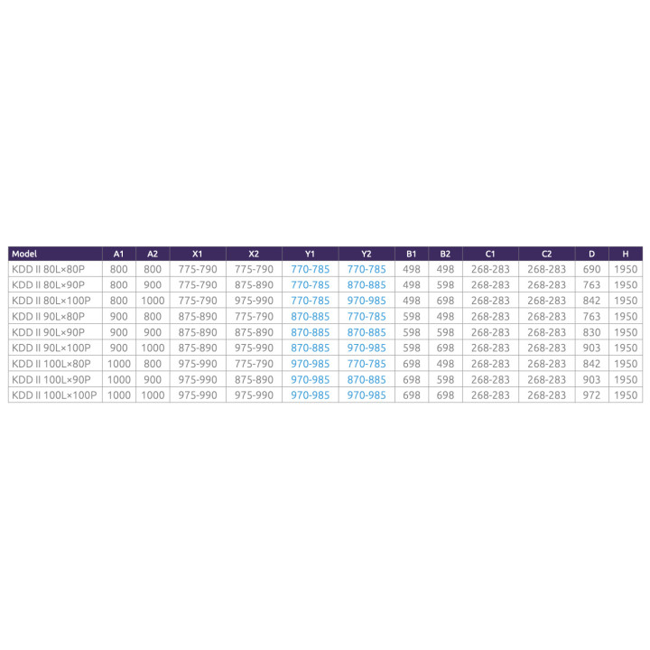 Kabina prysznicowa Radaway Nes Black KDD II 80, część lewa, 800x2000mm, profil czarny