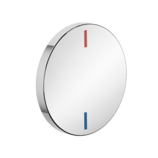 Nakładka na uchwyt baterii umywalkowej Dornbracht CYO, oznaczenie ciepło/zimno, chrom