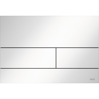 Przycisk spłukujący TECEsquare II, dwudzielny, metalowy, biały matowy