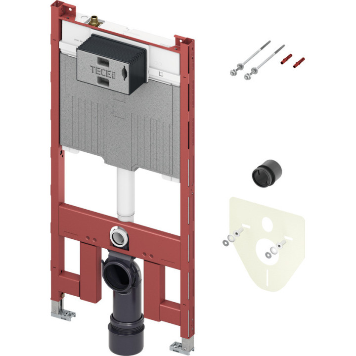 Uniwersalny stelaż podtynkowy WC TECEprofil, wysokość 1120mm, ze spłuczką uruchamianą z przodu