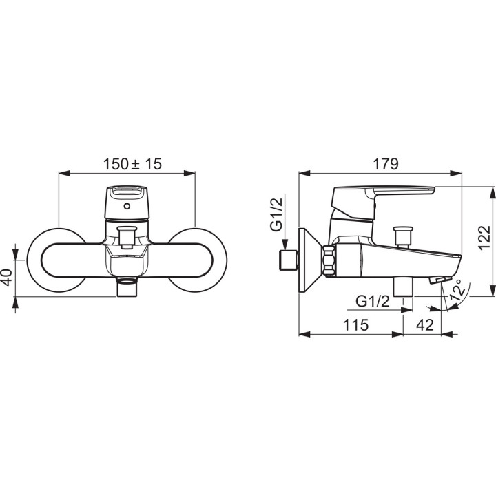 Bateria umywalkowa Oras Saga XL, stojąca, wysokość 157mm, wylewka 110mm, chrom