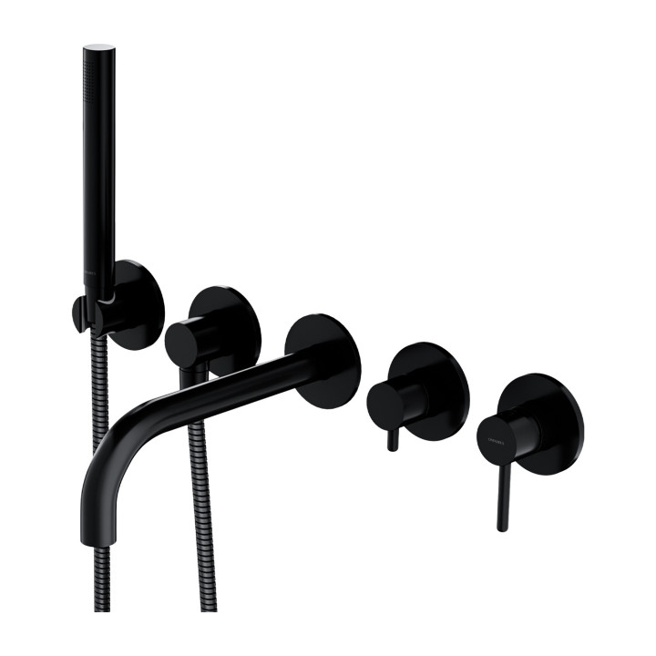 Bateria 3-wyjściowa GoClick, Omnires GC podtynkowa, prysznic 1-funkcyjny - chrom