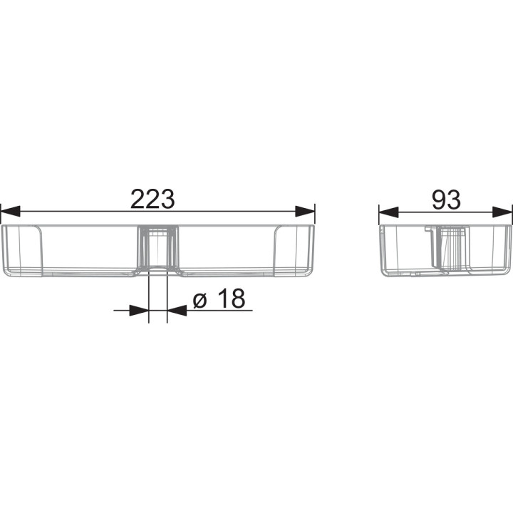 Mydelniczka Oras, transparentna
