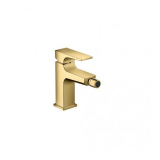Hansgrohe Metropol bateria bidetowa z kpl. odpływowym Push-Open, uchwyt jednoramienny, złoty optyczny