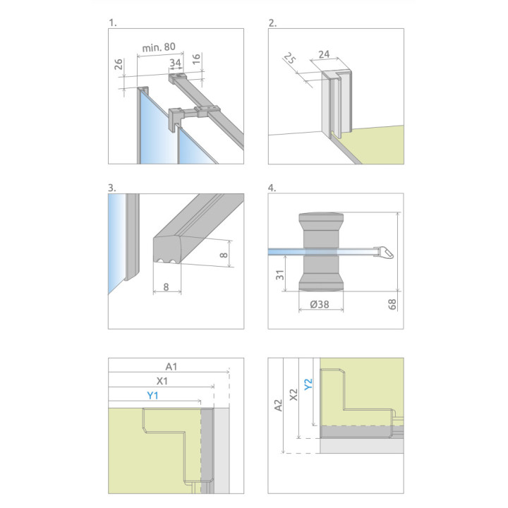 Kabina prysznicowa Radaway Torrenta KDJ, 100x90cm, prawa, szkło przejrzyste, profil chrom