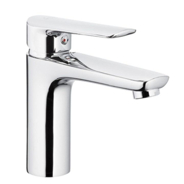 Bateria umywalkowa KFA Tanzanit, stojąca, wysokość 154mm, korek kilk-klak, chrom