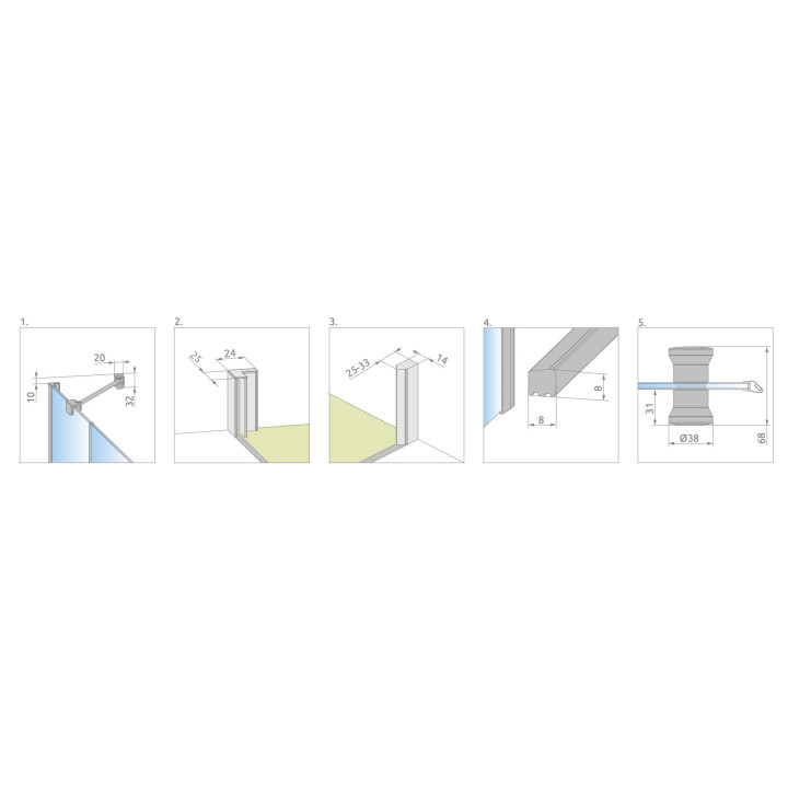 Kabina prysznicowa Radaway Torrenta KDD, 100x100cm, dwuskrzydłowa, szkło przejrzyste, profil chrom
