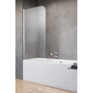 Parawan nawannowy Radaway Nes 8 Black PNJ I Factory, lewy, szkło przejrzyste, czarna kratka, 100x150cm, czarny profil