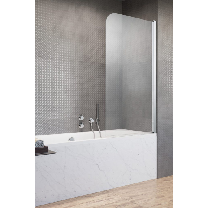 Parawan nawannowy Radaway Nes 8 Black PNJ I Factory, lewy, szkło przejrzyste, czarna kratka, 100x150cm, czarny profil