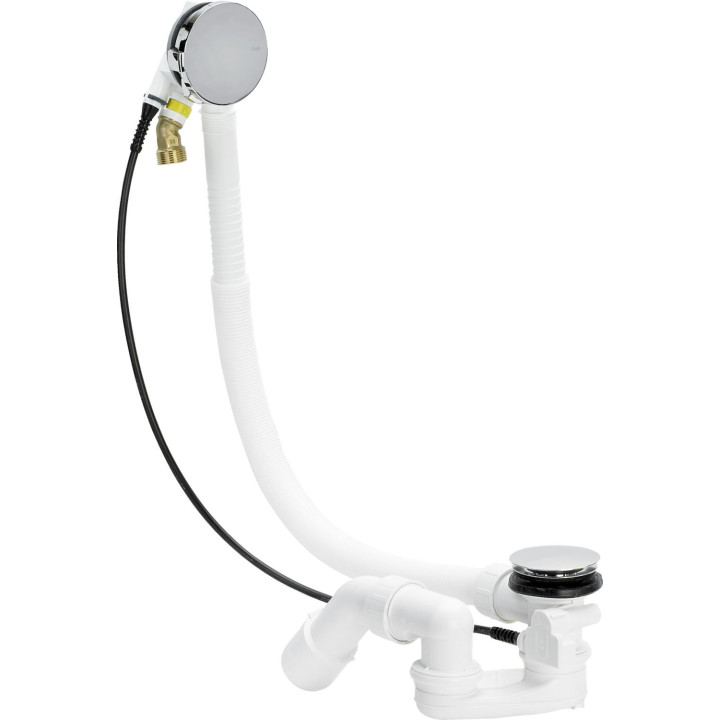 Komplet odpływowo-przelewowy do wanny Viega Simplex Trio Visign MT5, napełniania przez przelew, chrom