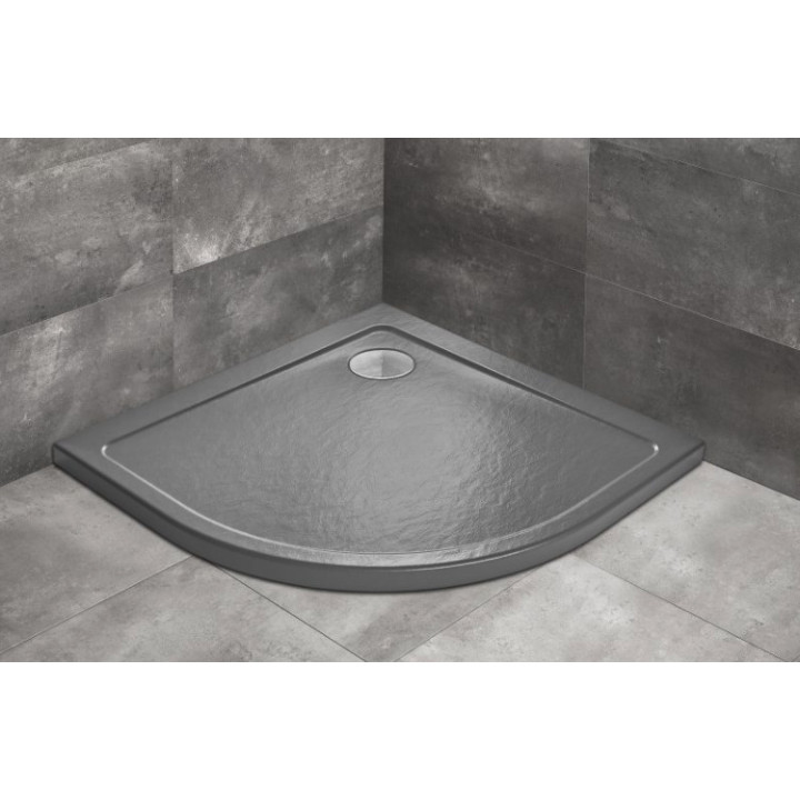 Brodzik akrylowy, półokrągły Radaway DOROS A 90x90, biały