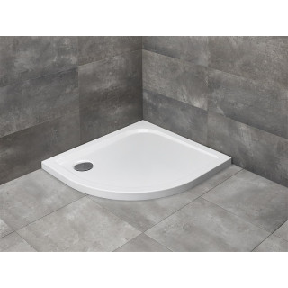 Brodzik prostokątny Radaway Teos F, 100x80 cm, konglomeratowy, czarny