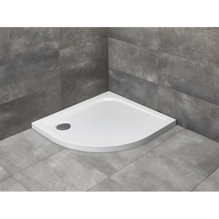 Brodzik prostokątny Radaway Teos F, 100x80 cm, konglomeratowy, czarny