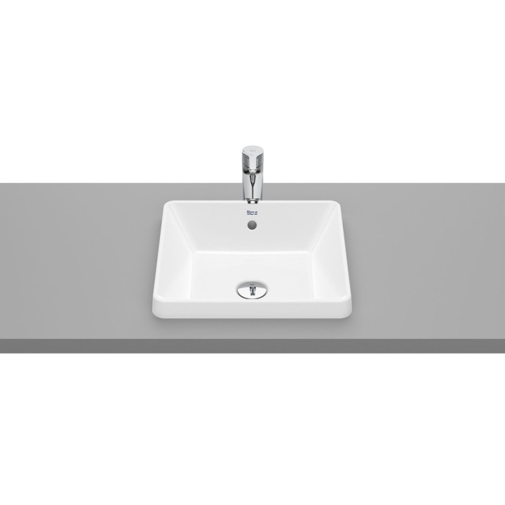 Umywalka wpuszczana w blat Roca Gap Round, 55x39cm, owalna, przelew, biała