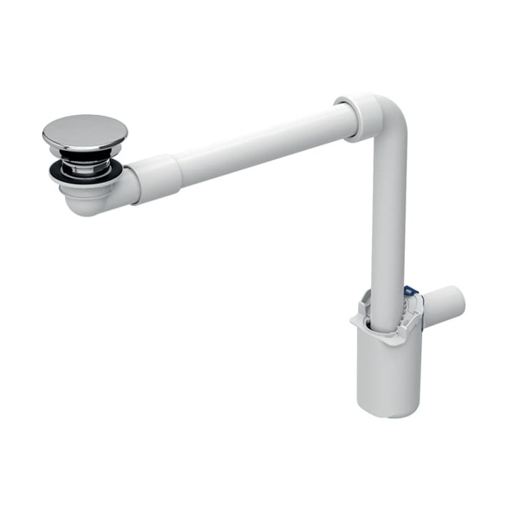 Odpływ umywalkowy Geberit, oszczędzający miejsce, swobodny przepływ, pokrywa odpływu, chrom