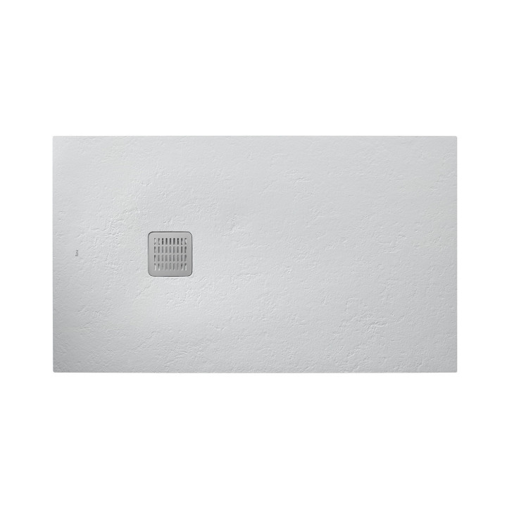 Brodzik kwadratowy Roca Terran, 100x100cm, kompozytowy, Stonex, z syfonem, szary łupek