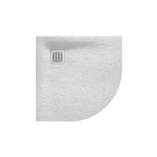 Brodzik prostokątny Roca Terran, 100x70cm, kompozytowy, Stonex, z syfonem, szary łupek