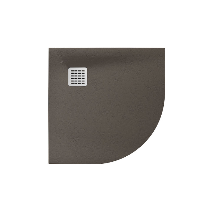 Brodzik prostokątny Roca Terran, 100x70cm, kompozytowy, Stonex, z syfonem, szary łupek