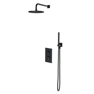 Termostatyczny zestaw prysznicowy Omnires Contour, podtynkowy, 2 wyjścia wody, złoty szczotkowany