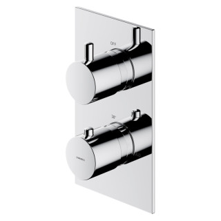 Termostatyczna bateria prysznicowo-wannowa Omnires Contour, podtynkowa, 2 wyjścia wody, chrom