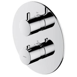 Termostatyczna bateria prysznicowo-wannowa Omnires Y, podtynkowa, element natynkowy, chrom