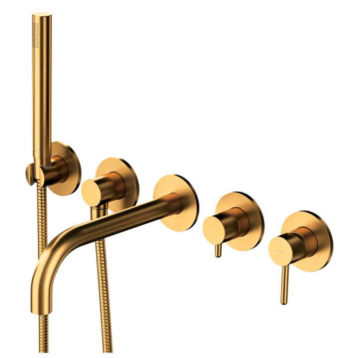 Bateria 3-wyjściowa GoClick, Omnires GC podtynkowa, prysznic 1-funkcyjny - chrom