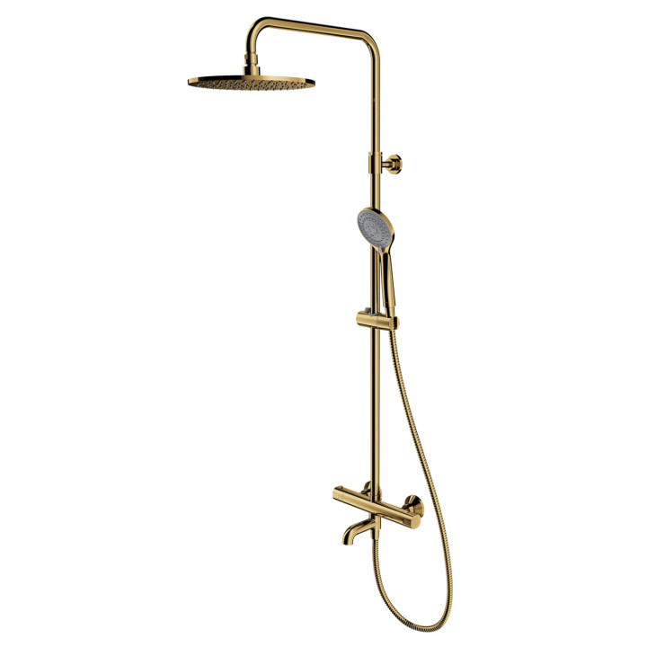 Omnires system wannowo-prysznicowy, natynkowy, termostatyczny - czarny mat