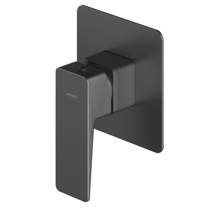 Bateria prysznicowa Omnires Parma, natynkowa, 1 wyjście wody, grafit