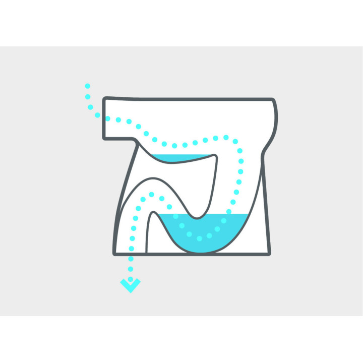 Miska stojąca Roca Baby dla dzieci, odpływ poziomy, biała