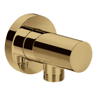 Przyłącze kątowe Omnires, z uchwytem na słuchawkę, kwadratowa rozeta, złoty szczotkowany