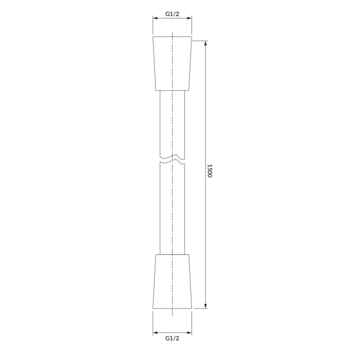 Wąż prysznicowy Omnires 150 cm w osłonie stalowej złoto