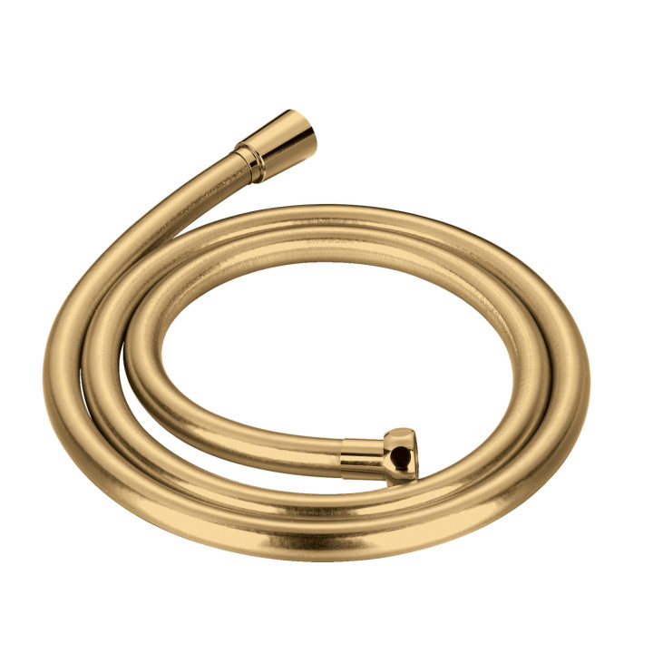 Wąż prysznicowy Omnires, 150 cm, w osłonie stalowej, złoty szczotkowany