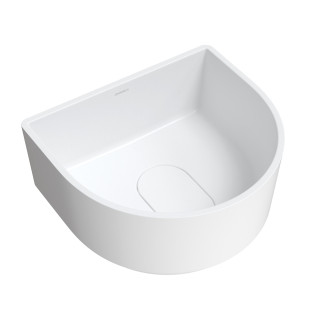 Umywalka nablatowa Omnires Cadence M+, 42x37cm, bez przelewu, biały połsyk