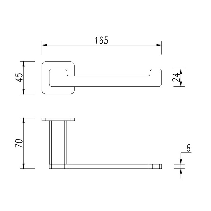 Uchwyt na papier Omnires Nelson, czarny mat
