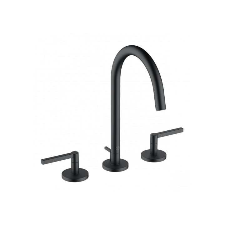 Bateria umywalkowa 3-otworowa Kludi Nova Fonte Puristic, stojąca, uchwyty proste, chrom