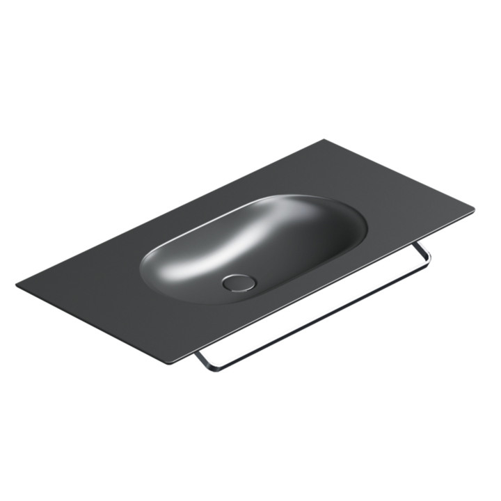 Umywalka wisząca Catalano Horizon, 125x50cm, bez przelewu, bez otworu na baterię, biały połysk