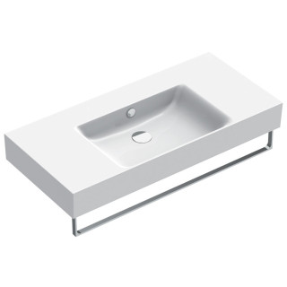 Umywalka wisząca Catalano New Premium, 100x47cm, z przelewem, bez otworu na baterię, biały połysk