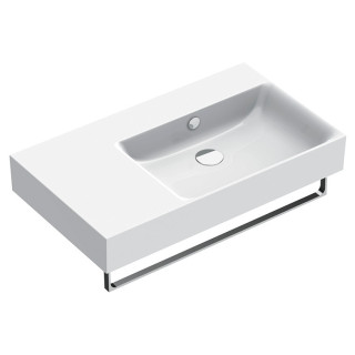 Umywalka wisząca/nablatowa Catalano New Premium, 100x47cm, z przelewem, bez otworu na baterię, biały połysk