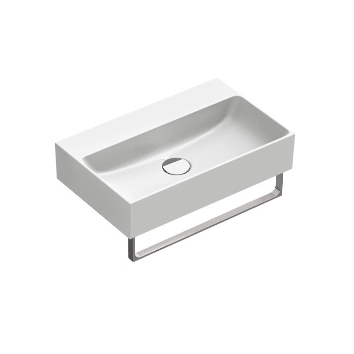 Umywalka wisząca/nablatowa Catalano Verso, 65x35cm, bez przelewu, bez otworu na baterię, biały połysk