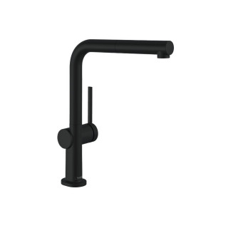Bateria kuchenna Hansgrohe Talis M54, jednouchwytowa, wysokość 435mm, wyciągana wylewka, 2jet, sBox, czarny mat