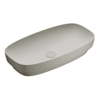 Umywalka wpuszczana w blat Catalano Green, 42x42cm, bez przelewu, otwór na baterię, cement satynowy