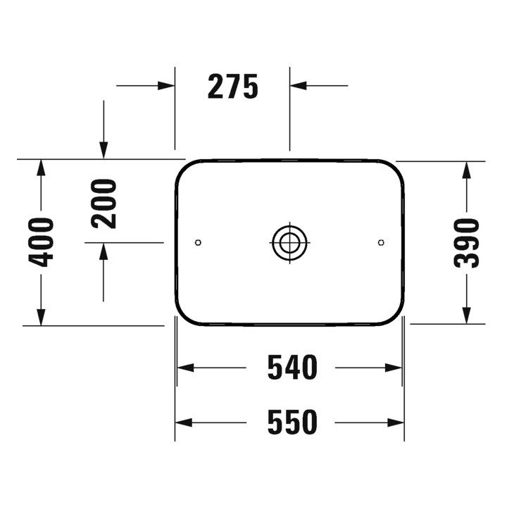 Umywalka nablatowa Duravit Cape Cod, 55x40cm, bez przelewu, biały